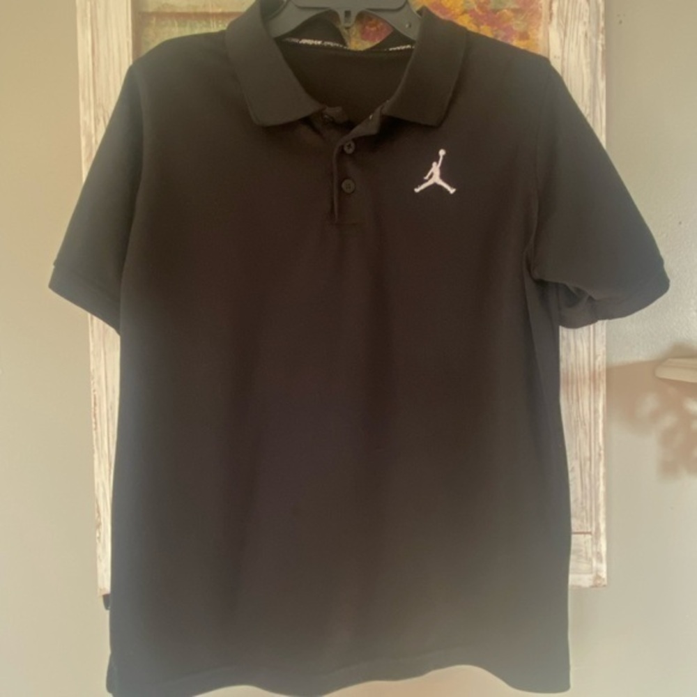 Men’s JORDAN Jumpman Small Black Polo Poly Blend
